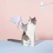 ZEZE Bell & Feather Interactive Wand Toy – Chew-Resistant & Self-Play