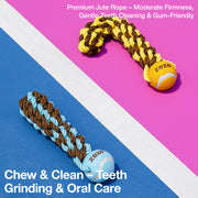 ZEZE Chew-Resistant Rope Knot Toy – Dental Care, Interactive Tug & Entertaining Chew