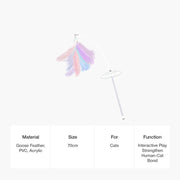 ZEZE Bell & Feather Interactive Wand Toy – Chew-Resistant & Self-Play